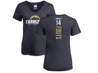 Nike Dan Fouts Navy Blue Backer Women's - NFL Los Angeles Chargers #14 T-Shirt