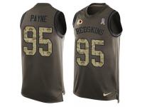 Nike Daron Payne Green Men's Jersey - NFL Washington Redskins #95 Salute to Service Tank Top