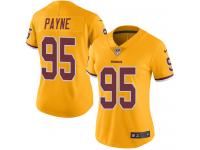 Nike Daron Payne Limited Gold Women's Jersey - NFL Washington Redskins #95 Rush Vapor Untouchable