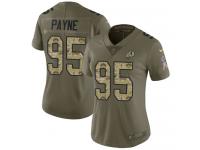 Nike Daron Payne Limited Olive Camo Women's Jersey - NFL Washington Redskins #95 2017 Salute to Service