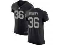 Nike Daryl Worley Elite Black Home Men's Jersey - NFL Oakland Raiders #36 Vapor Untouchable