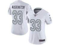 Nike DeAndre Washington Limited White Women's Jersey - NFL Oakland Raiders #33 Rush Vapor Untouchable