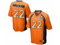 Nike Denver Broncos #22 C.J. Anderson Orange Team Color Men's Stitched NFL Game Super Bowl 50 Collection Jersey