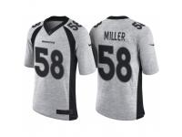 Nike Denver Broncos #58 Von Miller 2016 Gridiron Gray II Men's NFL Limited Jersey