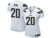Nike Desmond King Game White Road Women's Jersey - NFL Los Angeles Chargers #20