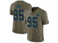 Nike Dontari Poe Limited Olive Youth Jersey - NFL Carolina Panthers #95 2017 Salute to Service