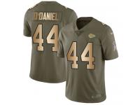 Nike Dorian O'Daniel Limited Olive Gold Men's Jersey - NFL Kansas City Chiefs #44 2017 Salute to Service