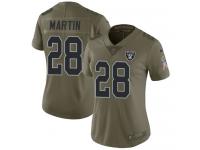 Nike Doug Martin Limited Olive Women's Jersey - NFL Oakland Raiders #28 2017 Salute to Service