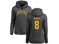 Nike Drew Kaser Ash One Color Women's - NFL Los Angeles Chargers #8 Pullover Hoodie