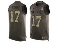 Nike Dwayne Harris Green Men's Jersey - NFL Oakland Raiders #17 Salute to Service Tank Top