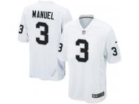 Nike E. J. Manuel Game White Road Men's Jersey - NFL Oakland Raiders #3