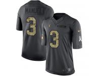 Nike E. J. Manuel Limited Black Men's Jersey - NFL Oakland Raiders #3 2016 Salute to Service