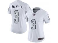 Nike E. J. Manuel Limited White Women's Jersey - NFL Oakland Raiders #3 Rush