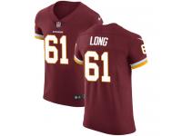 Nike Elite Spencer Long Burgundy Red Men's Jersey - Washington Redskins #61 NFL Vapor Untouchable Home