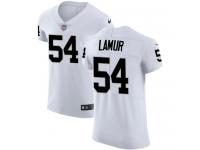 Nike Emmanuel Lamur Elite White Road Men's Jersey - NFL Oakland Raiders #54 Vapor Untouchable
