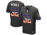 Nike Eric Weddle Elite Black Alternate Men's Jersey - NFL Baltimore Ravens #32 USA Flag Fashion