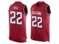 Nike Falcons #22 Keanu Neal Red Team Color Men Stitched NFL Tank Top