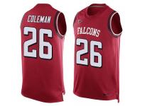 Nike Falcons #26 Tevin Coleman Red Team Color Men Stitched NFL Tank Top