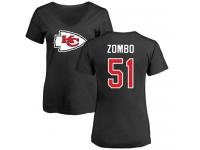 Nike Frank Zombo Black Name & Number Logo Slim Fit Women's - NFL Kansas City Chiefs #51 T-Shirt