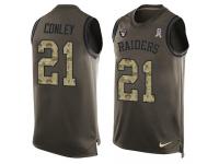 Nike Gareon Conley Green Men's Jersey - NFL Oakland Raiders #22 Salute to Service Tank Top