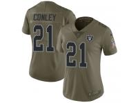 Nike Gareon Conley Limited Olive Women's Jersey - NFL Oakland Raiders #22 2017 Salute to Service