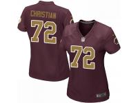 Nike Geron Christian Game Burgundy Red Alternate Women's Jersey - NFL Washington Redskins #72 80th Anniversary