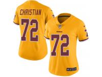 Nike Geron Christian Limited Gold Women's Jersey - NFL Washington Redskins #72 Rush Vapor Untouchable