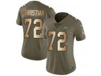 Nike Geron Christian Limited Olive Gold Women's Jersey - NFL Washington Redskins #72 2017 Salute to Service