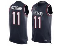 Nike Houston Texans #11 Jaelen Strong Navy Blue Team Color Men's Stitched NFL Tank Top