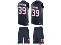 Nike Ibraheim Campbell Navy Blue Men's Jersey - NFL Houston Texans #39 Tank Top Suit