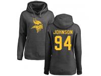 Nike Jaleel Johnson Ash One Color Women's - NFL Minnesota Vikings #94 Pullover Hoodie