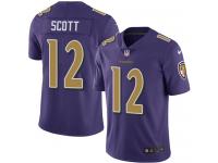 Nike Jaleel Scott Elite Purple Men's Jersey - NFL Baltimore Ravens #12 Rush Vapor Untouchable