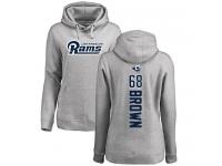 Nike Jamon Brown Ash Backer Women's - NFL Los Angeles Rams #68 Pullover Hoodie