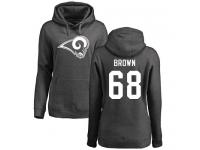 Nike Jamon Brown Ash One Color Women's - NFL Los Angeles Rams #68 Pullover Hoodie