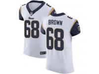 Nike Jamon Brown Elite White Road Men's Jersey - NFL Los Angeles Rams #68 Vapor Untouchable