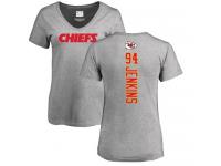 Nike Jarvis Jenkins Ash Backer V-Neck Women's - NFL Kansas City Chiefs #94 T-Shirt