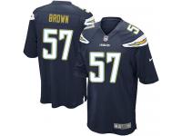 Nike Jatavis Brown Game Navy Blue Home Youth Jersey - NFL Los Angeles Chargers #57