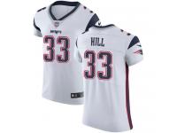 Nike Jeremy Hill Elite White Road Men's Jersey - NFL New England Patriots #33 Vapor Untouchable