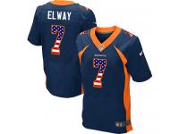 Nike John Elway Elite Navy Blue Alternate Men's Jersey - NFL Denver Broncos #7 USA Flag Fashion