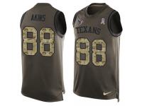 Nike Jordan Akins Green Men's Jersey - NFL Houston Texans #88 Salute to Service Tank Top