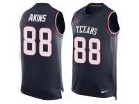 Nike Jordan Akins Navy Blue Men's Jersey - NFL Houston Texans #88 Player Name & Number Tank Top