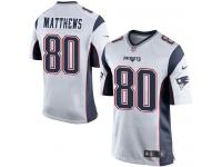 Nike Jordan Matthews Game White Road Youth Jersey - NFL New England Patriots #80