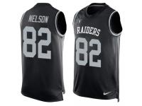 Nike Jordy Nelson Black Men's Jersey - NFL Oakland Raiders #82 Player Name & Number Tank Top