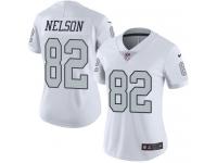 Nike Jordy Nelson Limited White Women's Jersey - NFL Oakland Raiders #82 Rush Vapor Untouchable
