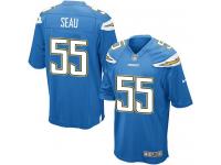 Nike Junior Seau Game Electric Blue Alternate Youth Jersey - NFL Los Angeles Chargers #55