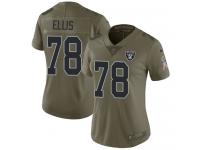 Nike Justin Ellis Limited Olive Women's Jersey - NFL Oakland Raiders #78 2017 Salute to Service