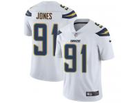 Nike Justin Jones Limited White Road Men's Jersey - NFL Los Angeles Chargers #91 Vapor Untouchable