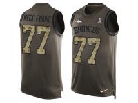 Nike Karl Mecklenburg Green Men's Jersey - NFL Denver Broncos #77 Salute to Service Tank Top