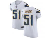 Nike Kyle Emanuel Elite White Road Men's Jersey - NFL Los Angeles Chargers #51 Vapor Untouchable