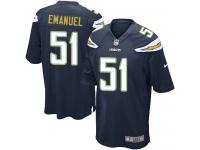 Nike Kyle Emanuel Game Navy Blue Home Youth Jersey - NFL Los Angeles Chargers #51